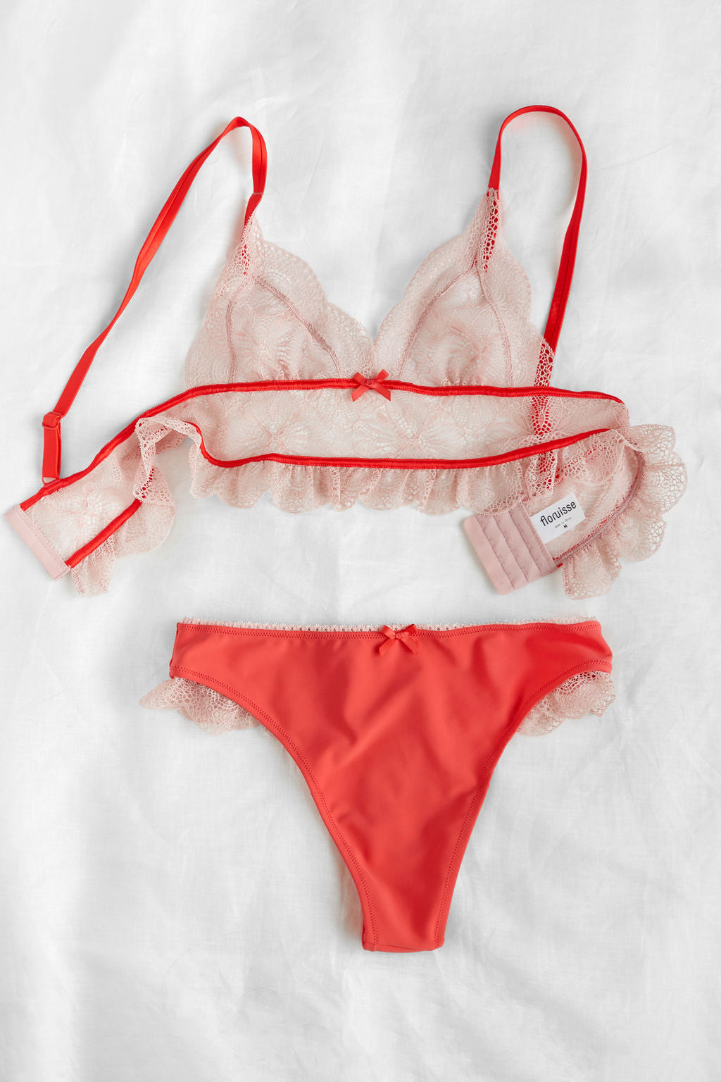 tucking thong w medium compression, red with contrast lace detail - for cross-dressers, lgbt, and sissy lingerie for men