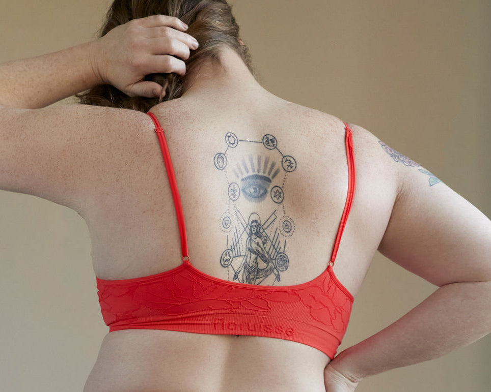 seamless jacquard knit bra bralette removable cups wireless male lingerie cross-dresser non-binary lgbt unisex lightweight