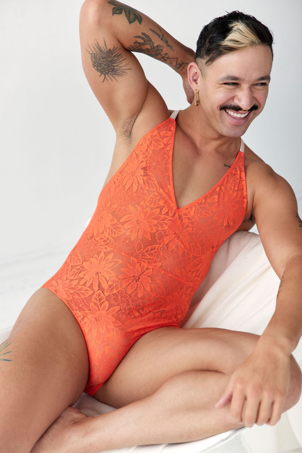 Dominique - Unisex Stretch Lace Bodysuit