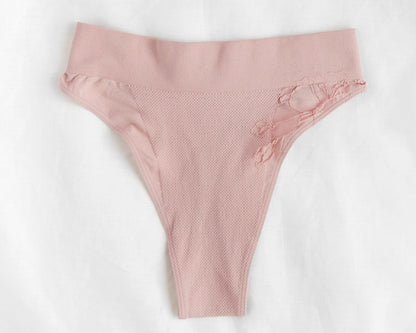 seamless jacquard knit thong tucking light compression custom male lingerie cross-dresser non-binary