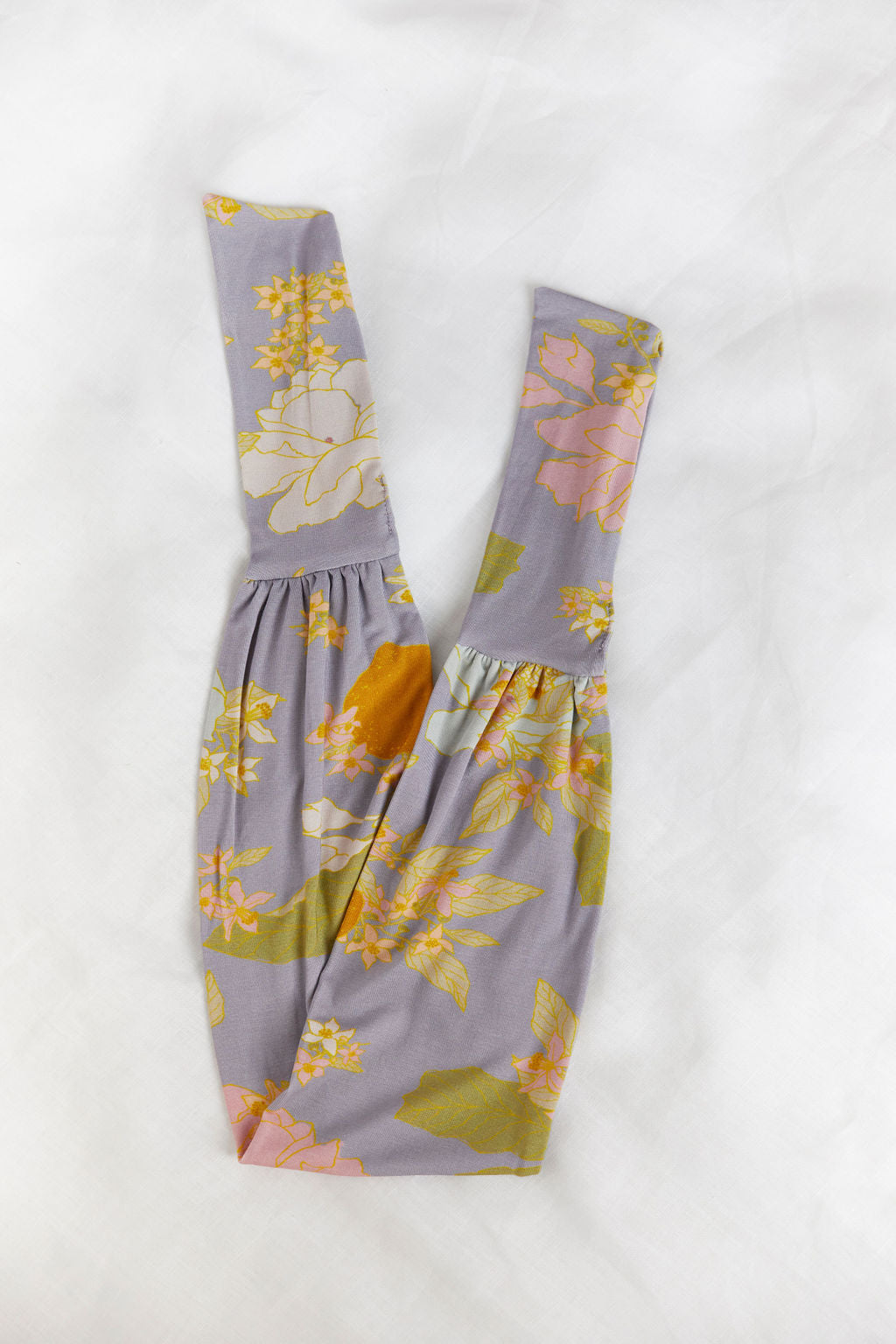 adjustable tie headband with print
